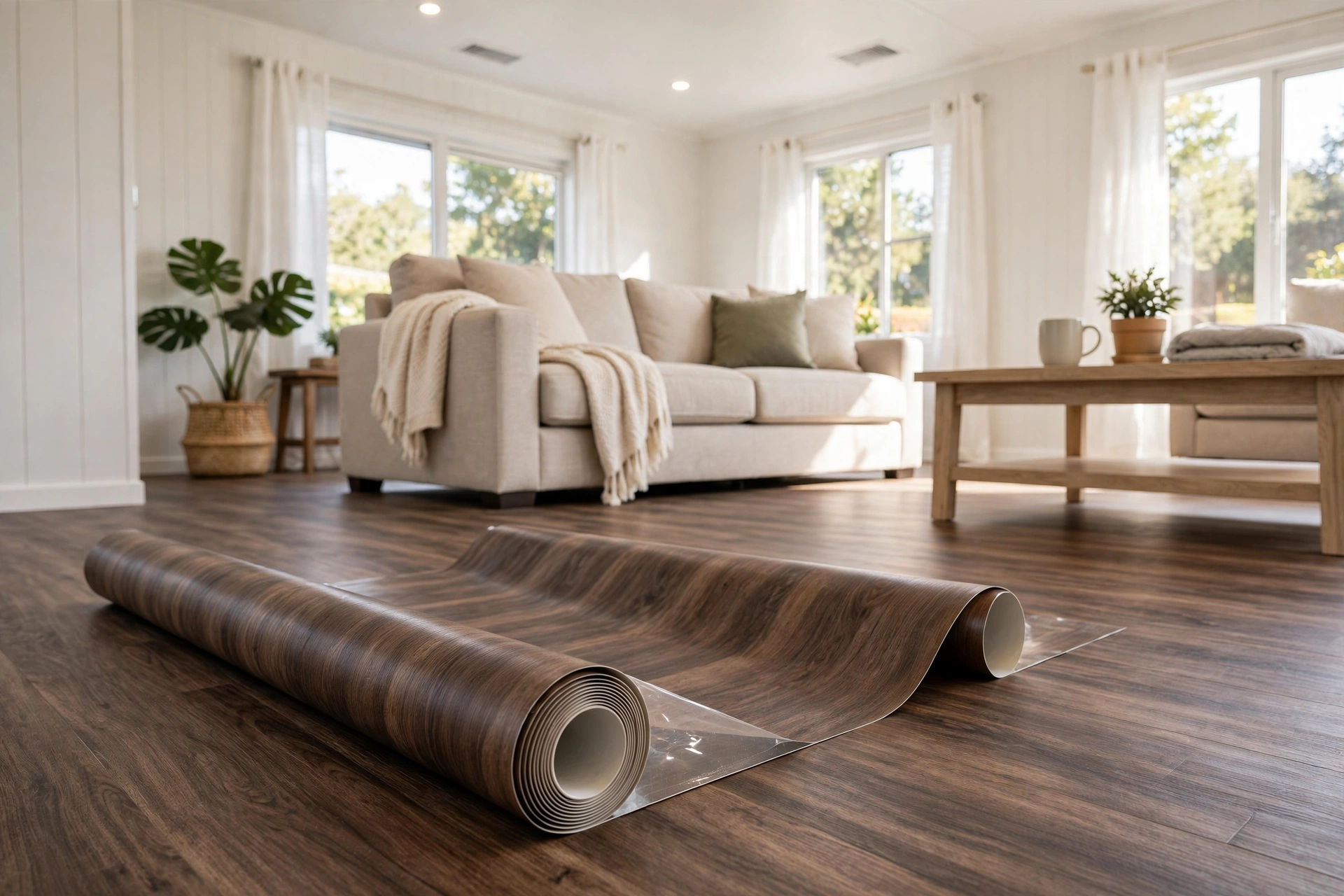 Peel and stick vinyl flooring