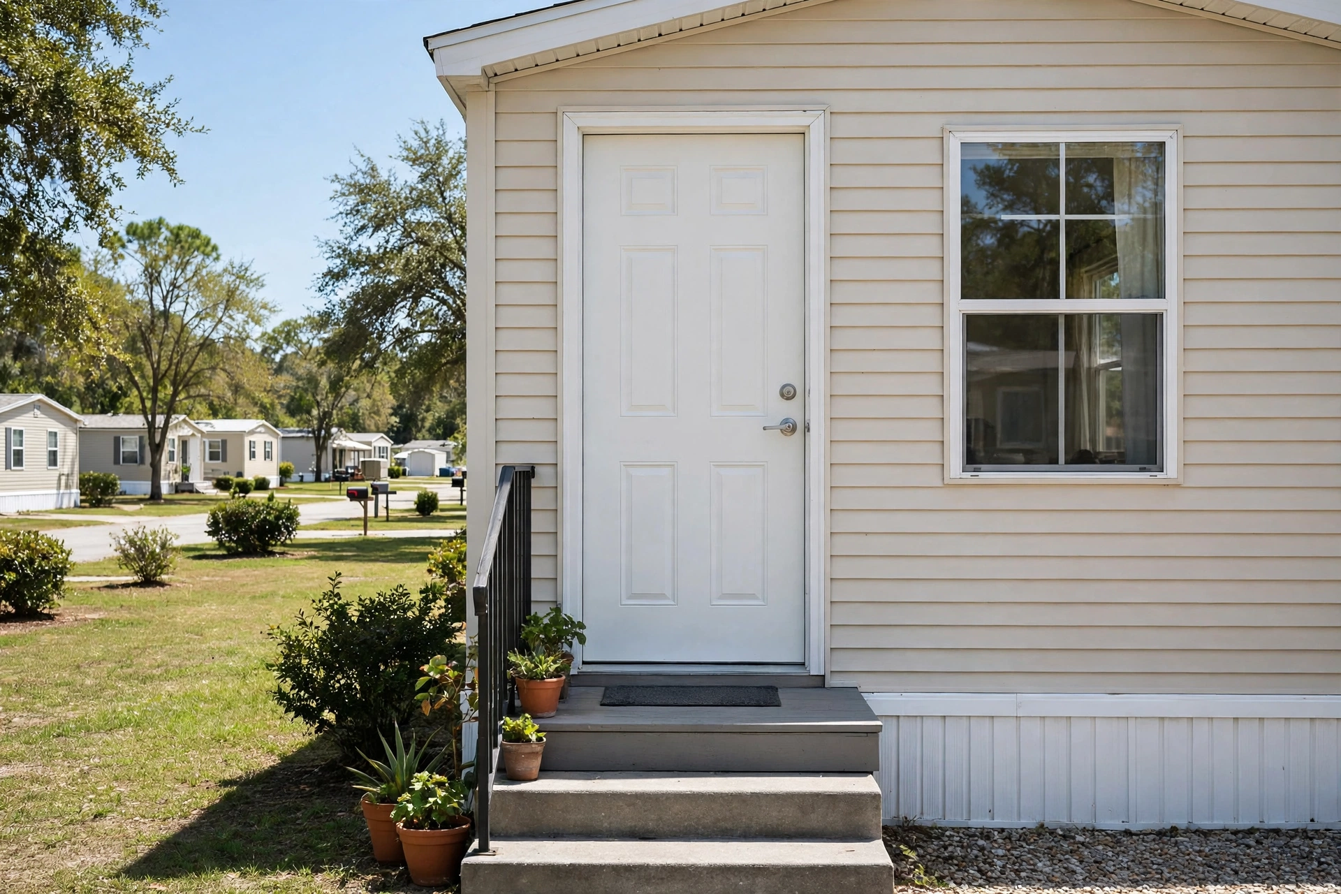 Exterior door for a mobile home