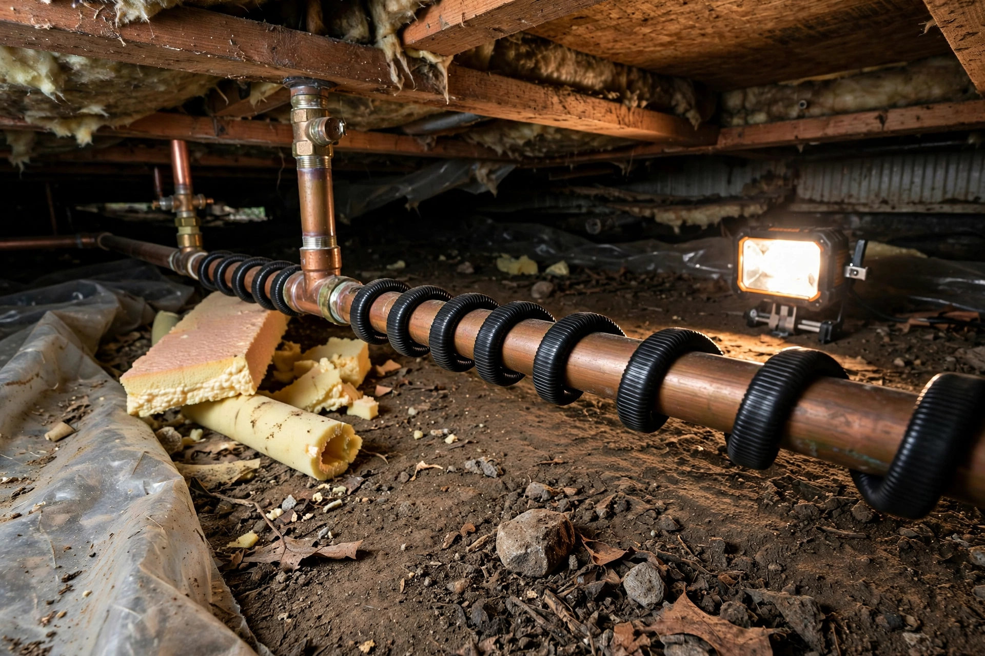 Pipe heat tape for freeze protection