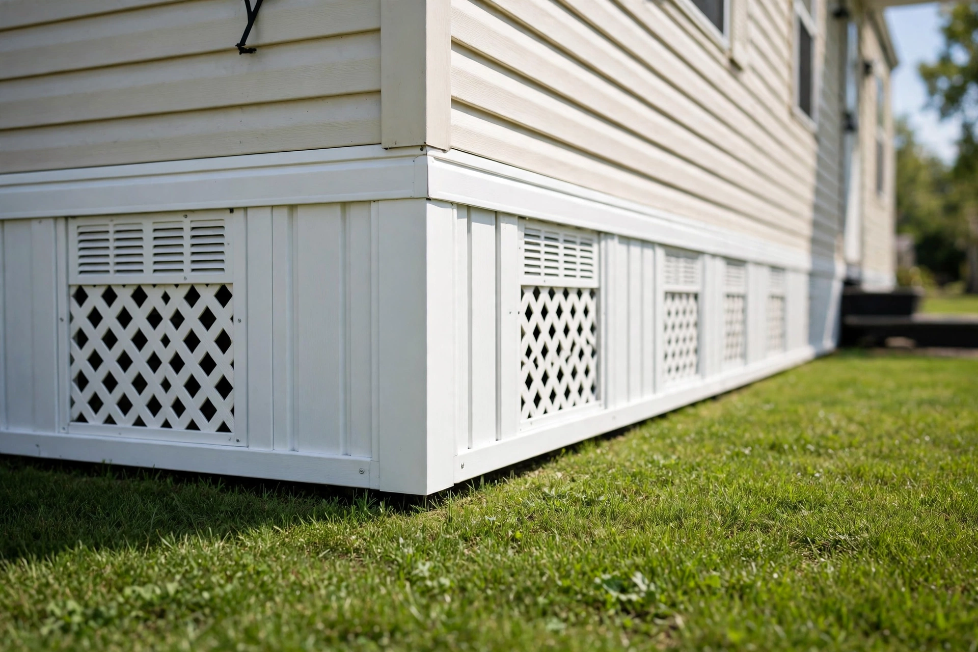 Vinyl mobile home skirting